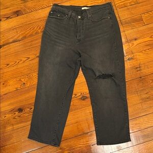 Levi's Women's Black Wedgie Straight High Waisted Jeans